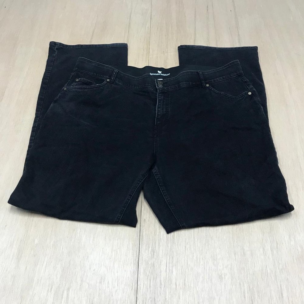 woman within black jeans bootcut size 24w tall